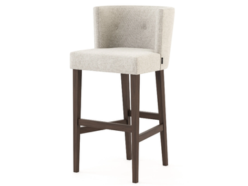 MILOS - High fabric stool with footrest by Stylish Club - view 2